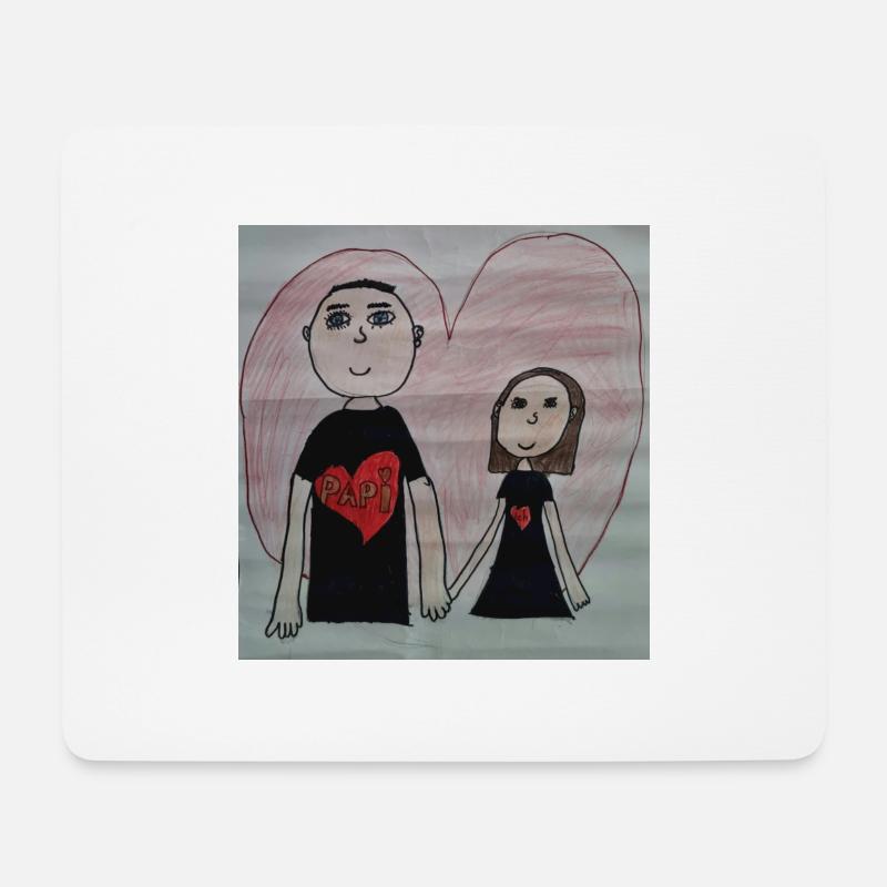Vater&Tochter - Mousepad (Querformat) - Weiß