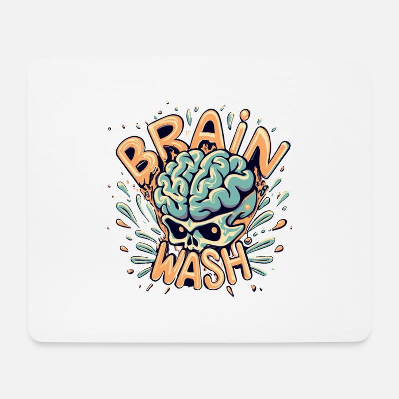 Gehirnwäsche - Mousepad (Querformat) - Weiß