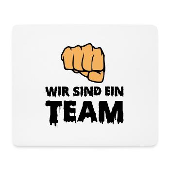 wir sind ein team - Mousepad (Querformat) - Weiß - Vorne