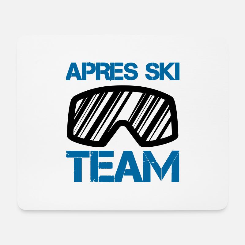 apres ski team - Mousepad (Querformat) - Weiß