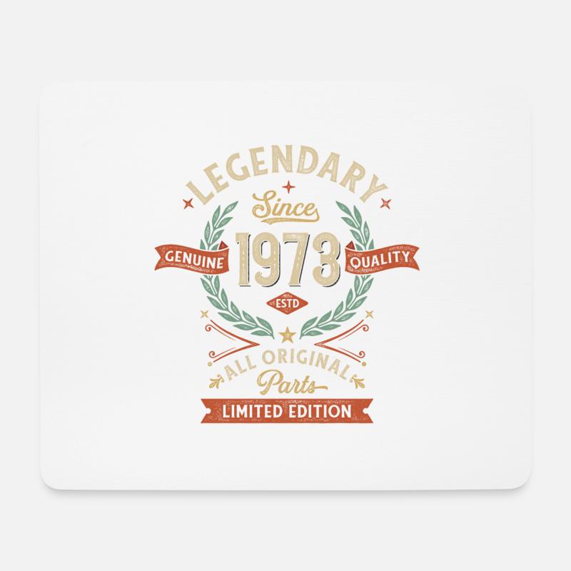 Legendary Since 1973, All Original Parts - Mousepad (Querformat) - Weiß