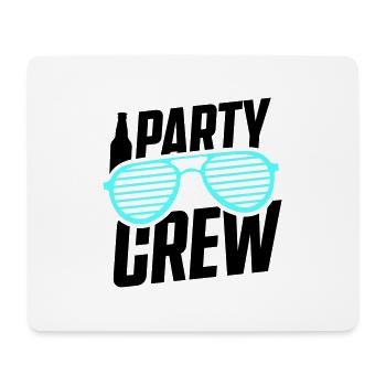 party crew - Mousepad (Querformat) - Weiß - Vorne