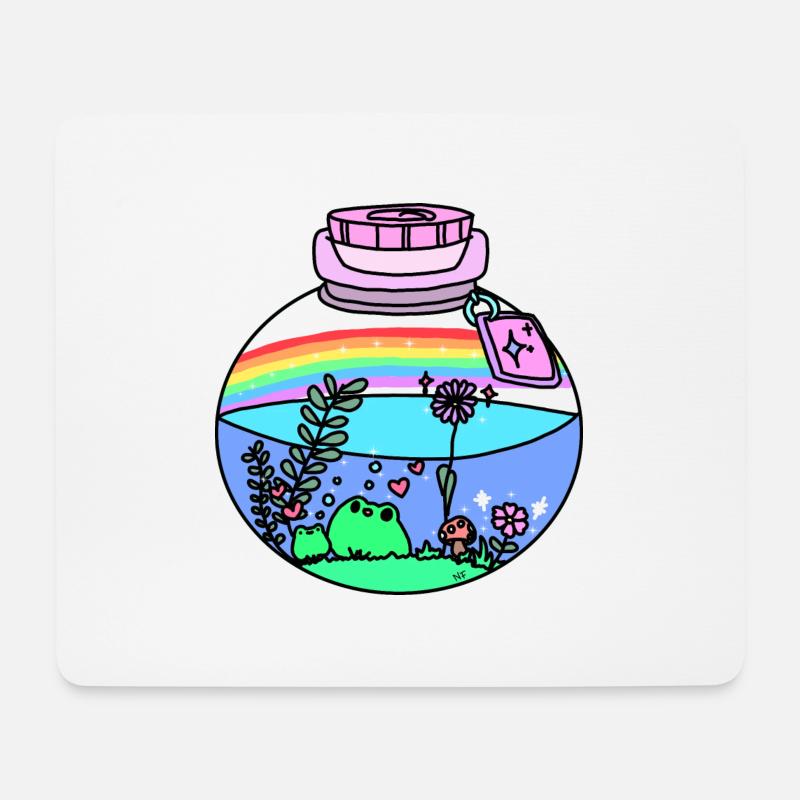 Frösche im Glas - Mousepad (Querformat) - Weiß