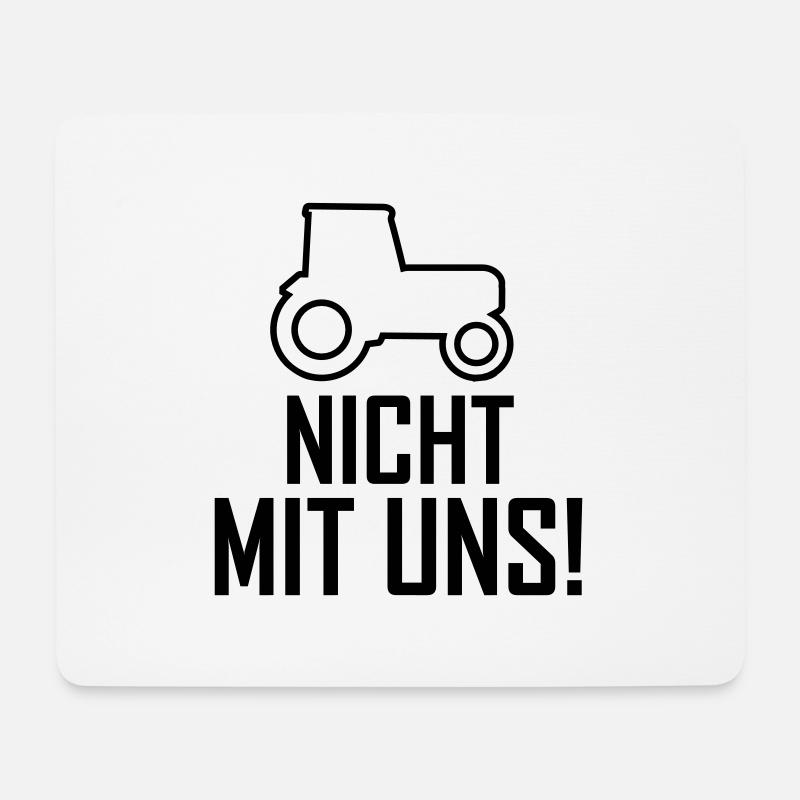 Nicht mit uns Traktor Landwirtschaf - Mousepad (Querformat) - Weiß