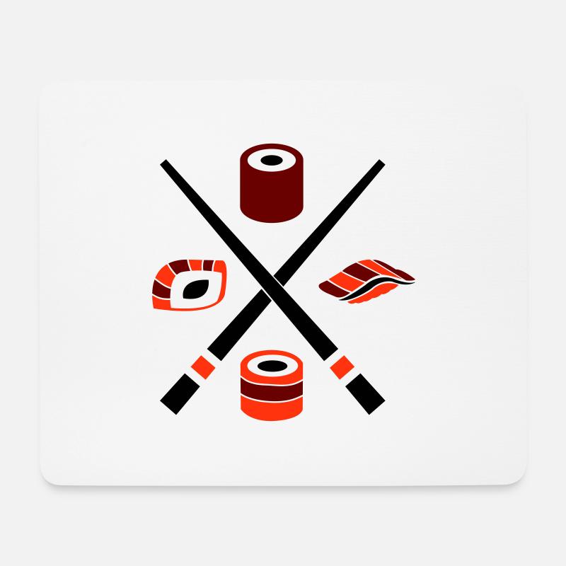 sushi - Mousepad (Querformat) - Weiß