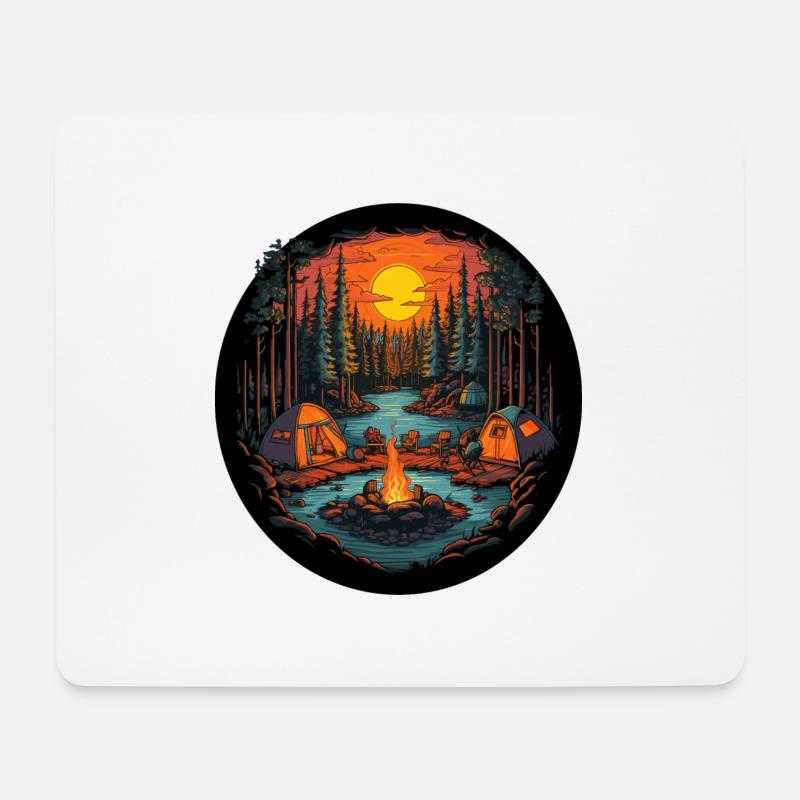 Cozy Campfire16 - Mousepad (Querformat) - Weiß