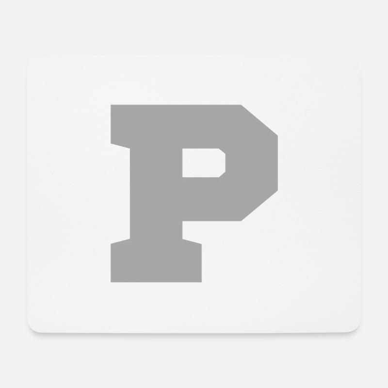 Buchstabe p sport - Mousepad (Querformat) - Weiß