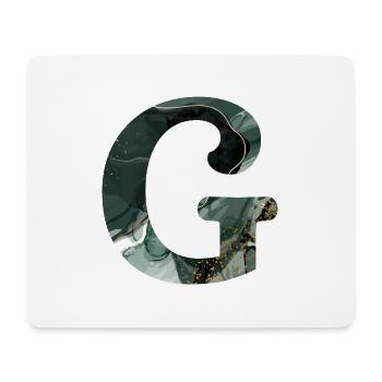 Letter g marbled green - Mouse Pad (horizontal) - white - Front