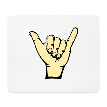Surfing Icon Hand - Mouse Pad (horizontal) - white - Front