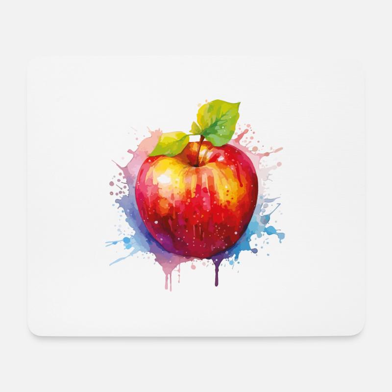 apfel - Mousepad (Querformat) - Weiß
