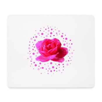 rose rose fête des mères - Tapis de souris (format paysage) - blanc - Devant