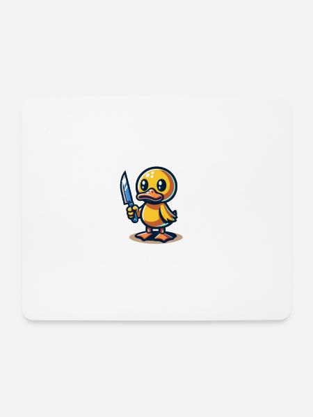 Ich seh nur niedlich aus! Lustige Ente - Mousepad (Querformat) - Weiß