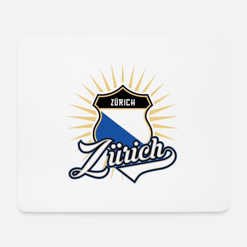 Zürich - Mousepad (Querformat) - Weiß