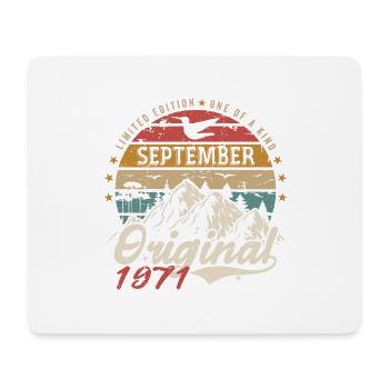 Retro 1971 September Jahrgang September 1971 Geschenk - Mousepad (Querformat) - Weiß - Vorne