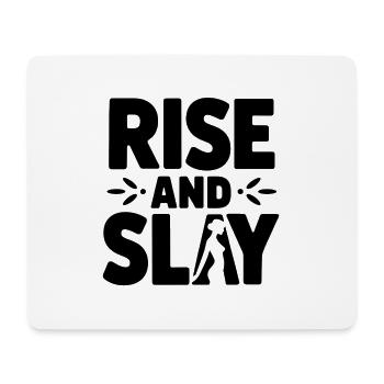 RISE and Slay Statement - Tägliche Motivation - Mousepad (Querformat) - Weiß - Vorne