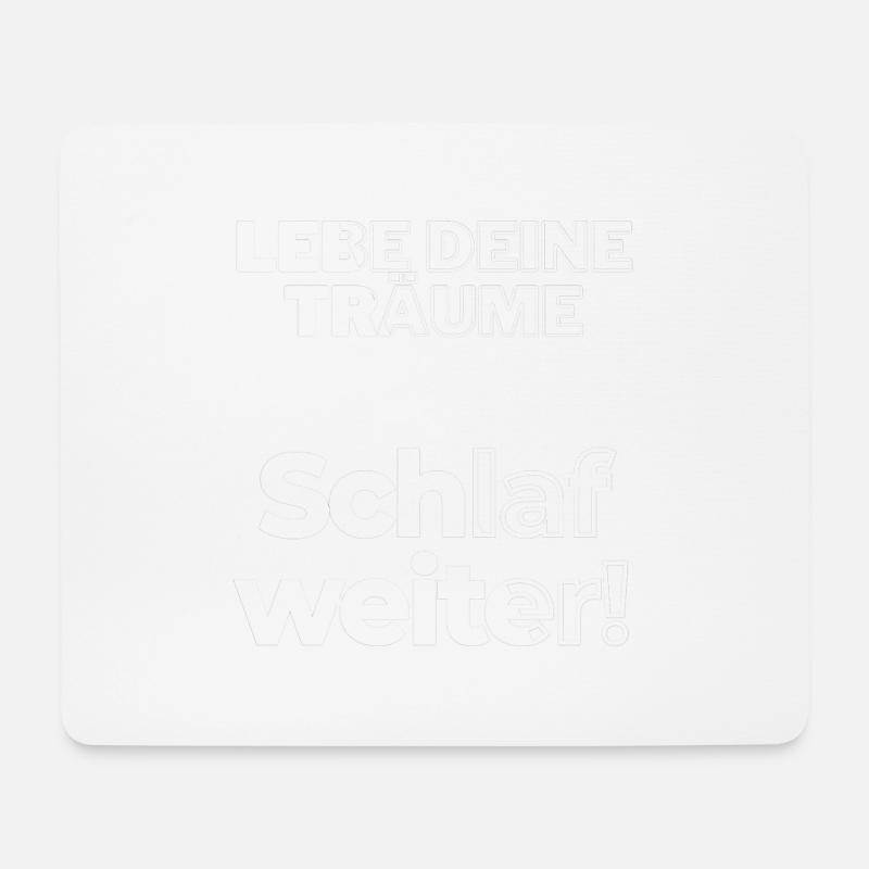 Schlaf Weiter - Mousepad (Querformat) - Weiß