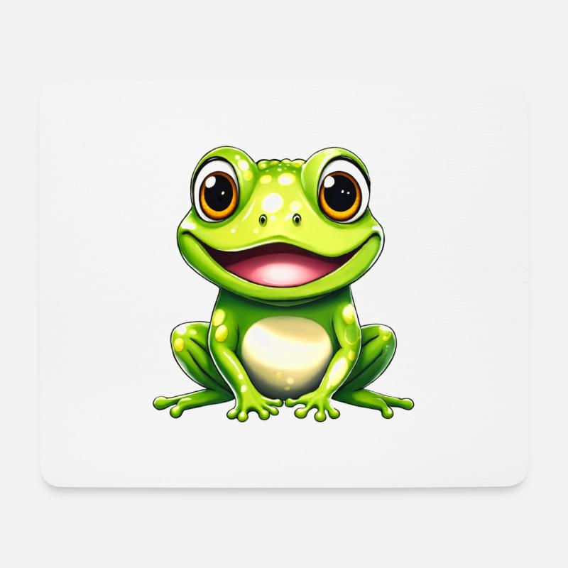 Frosch Grün Frosch Frosch - Mousepad (Querformat) - Weiß