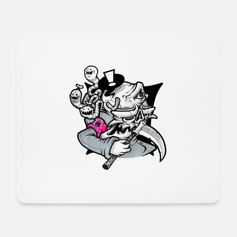 Grim Reaper with parasites - Mouse Pad (horizontal) - white