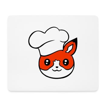Fox Chapeau de chef Chef Cuisine Restaurant Cuisine - Tapis de souris (format paysage) - blanc - Devant
