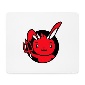 Bunny Devil Démon Mal Satan Enfer Trident Costume - Tapis de souris (format paysage) - blanc - Devant