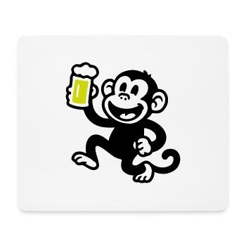 Monkey Beer Funny - Mouse Pad (horizontal) - white - Front