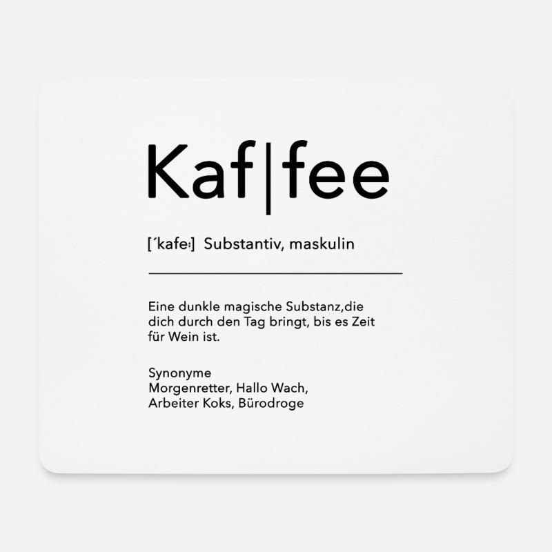 Kaffee - Mousepad (Querformat) - Weiß