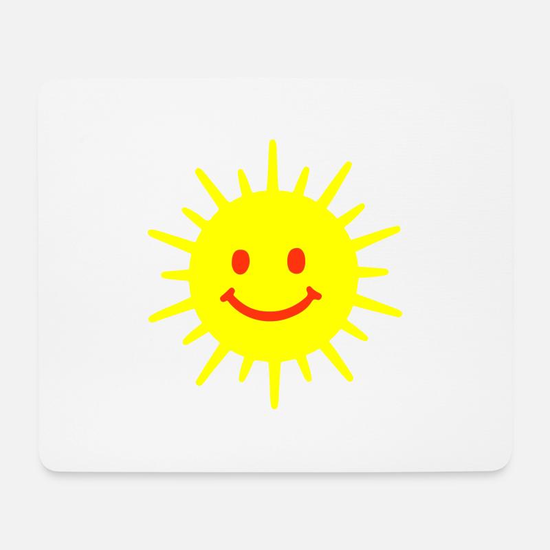 Sonne Lachen Sommer - Mousepad (Querformat) - Weiß