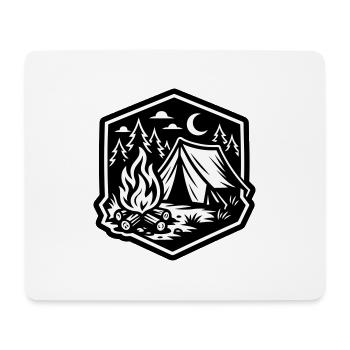 Tente de camping extérieure - Tapis de souris (format paysage) - blanc - Devant