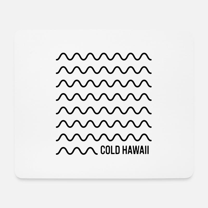 Cold Hawaii Waves - Mousepad (Querformat) - Weiß