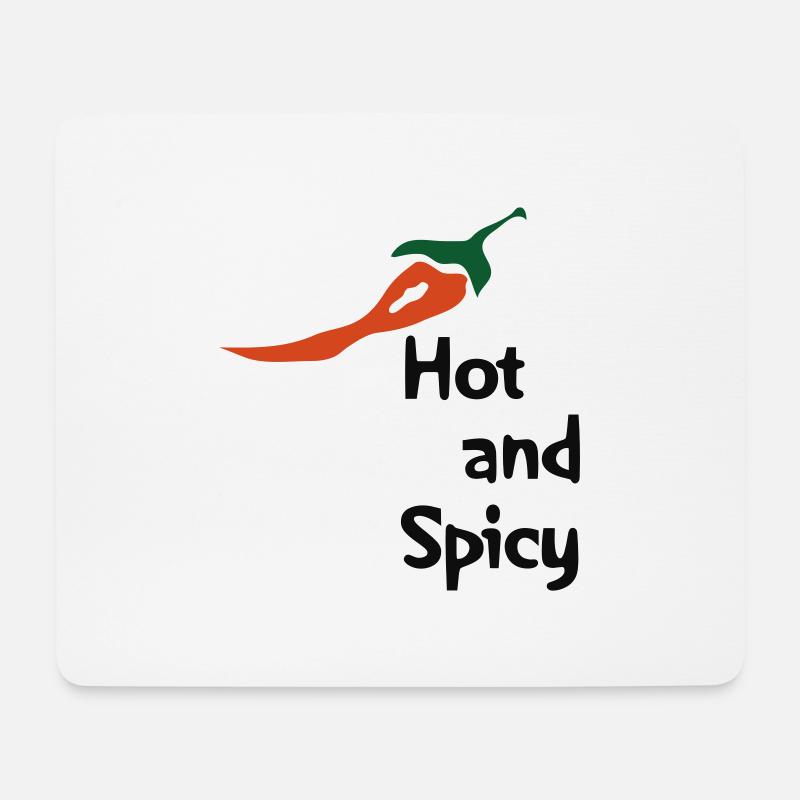 Hot and Spicy - Mousepad (Querformat) - Weiß