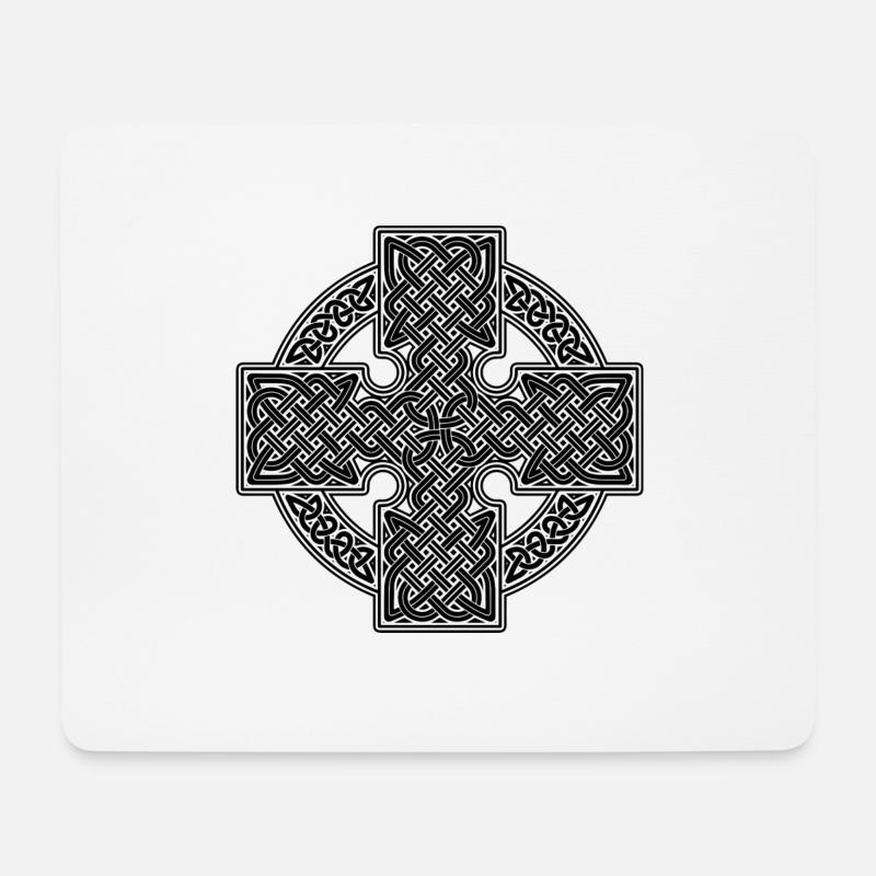 Celtic cross - Tapis de souris (format paysage) - blanc