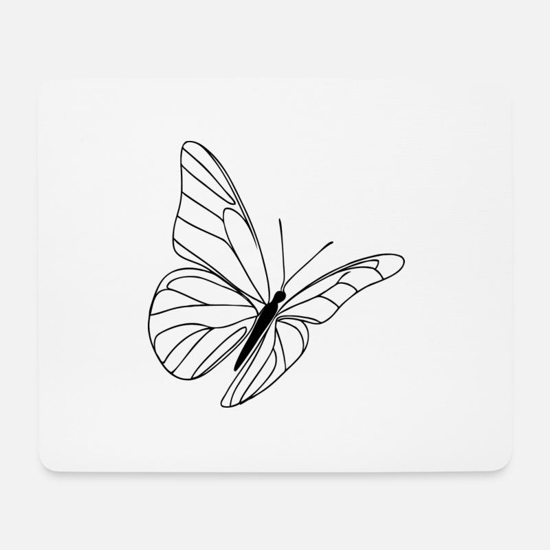 Schmetterling - Mousepad (Querformat) - Weiß