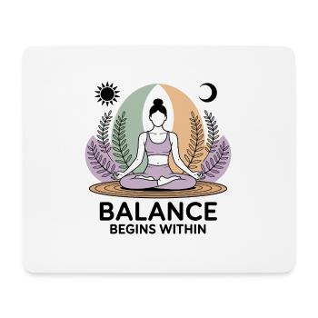Balance Begins Within - Yoga - Mousepad (Querformat) - Weiß - Vorne