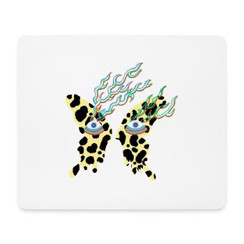 butterfly_with_eyes - Mousepad (Querformat) - Weiß - Vorne