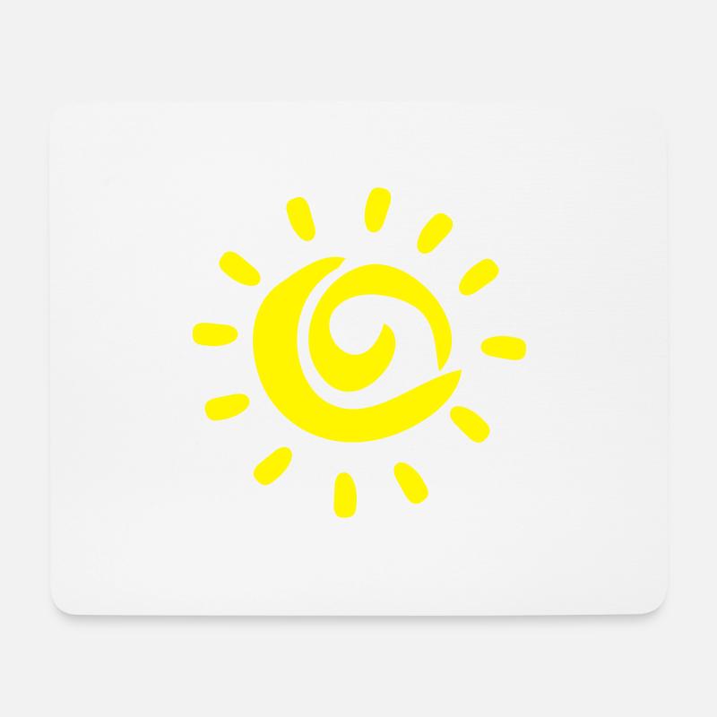Sonne - Mousepad (Querformat) - Weiß