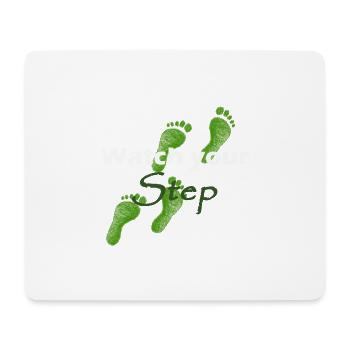 Surveillez votre étape, empreinte écologique - Tapis de souris (format paysage) - blanc - Devant