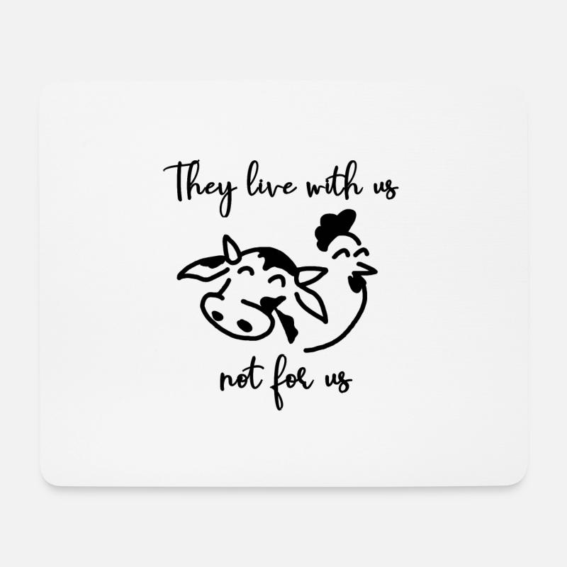 Vegan - Mouse Pad (horizontal) - white