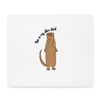 Otter gift Otter lover Otter motif cute - Mouse Pad (horizontal) - white - Front