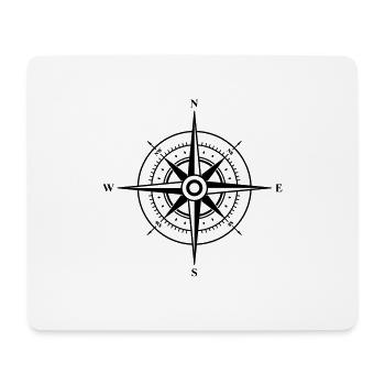 Windrose Segeln Camping Wohnmobil See Island Stone - Mousepad (Querformat) - Weiß - Vorne