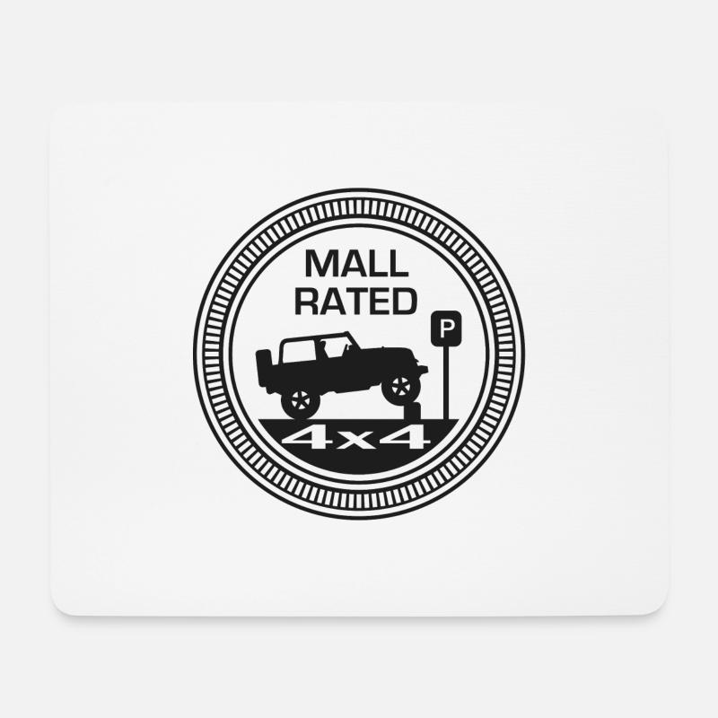 The "Rated" Stickers: Mall Rated - Mousepad (Querformat) - Weiß