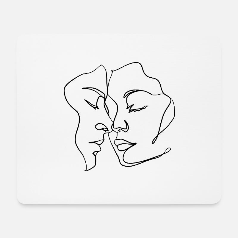 Zweisamkeit - Mousepad (Querformat) - Weiß