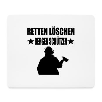 Feuerwehr - Mousepad (Querformat) - Weiß - Vorne
