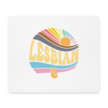 Vintage Lesbian Pride Monat - Groovy LGBT Gay - Mousepad (Querformat) - Weiß - Vorne