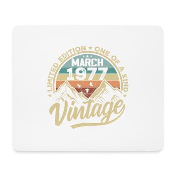 Mars 1977 Anniversaire - Millésime Mars 1977 - Tapis de souris (format paysage) - blanc - Devant