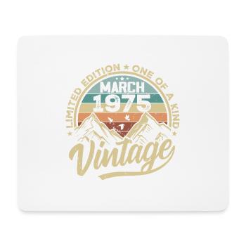 March 1975 Birthday - Born March 1975 - Mouse Pad (horizontal) - white - Front