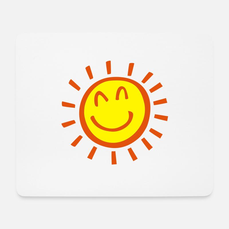 Sonne - Mousepad (Querformat) - Weiß