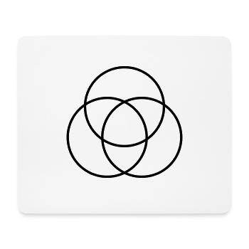 Three circles graphic DICK - Mouse Pad (horizontal) - white - Front