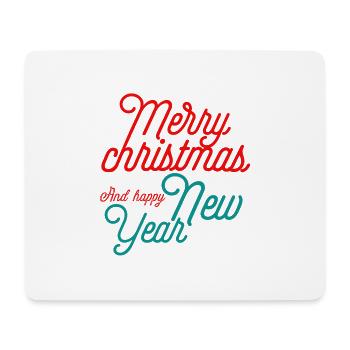 Merry christmas - Tapis de souris (format paysage) - blanc - Devant