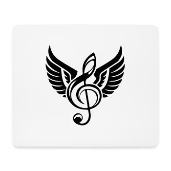 Clef Wings Symbol - Mouse Pad (horizontal) - white - Front