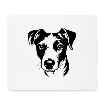 Jack Russel Terrier Hund Kopf - Mousepad (Querformat) - Weiß - Vorne